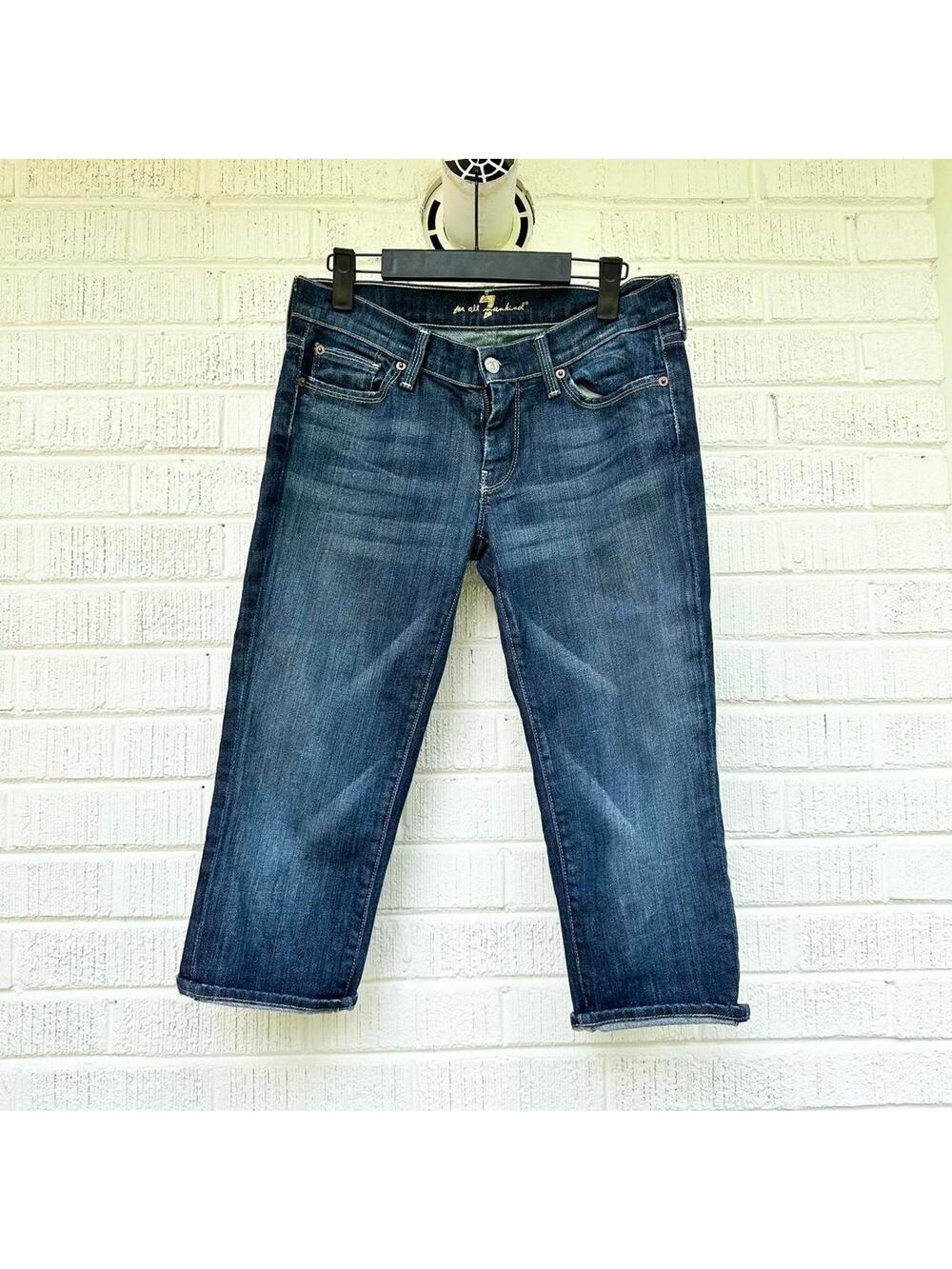 Seven for all Mankind Vintage Y2K Dark Wash Capri Jeans